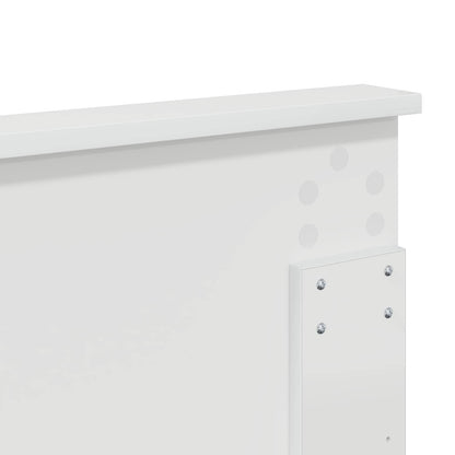 vidaXL Cadre de lit avec tête de lit Blanc 140 x 200 cm Bois de pin massif