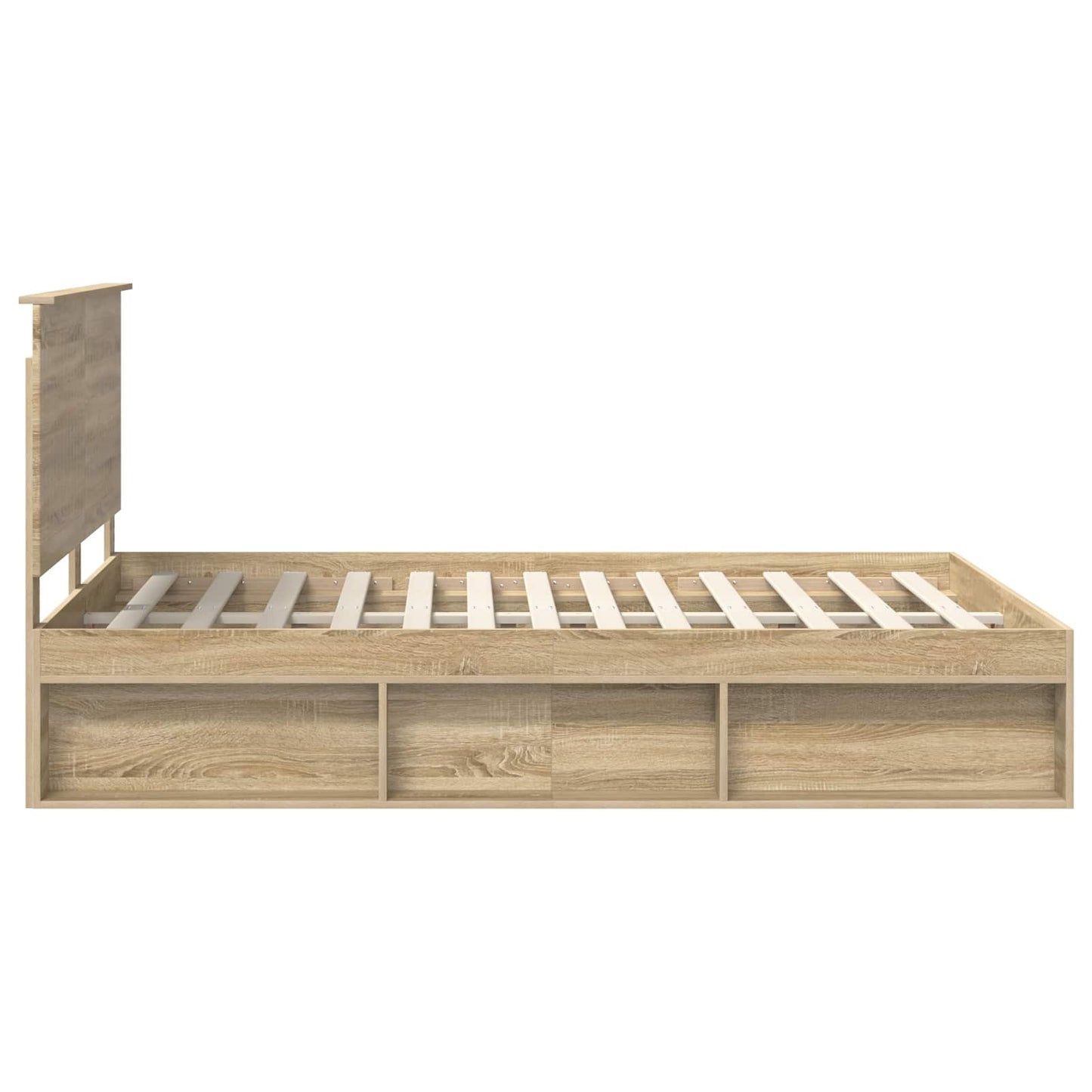 vidaXL Bettrahmen Sonoma 140 x 200 cm Massives Kiefernholz