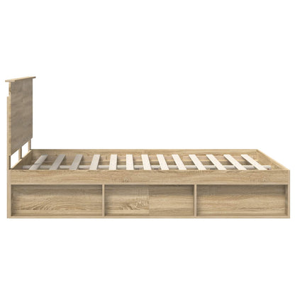 vidaXL Bettrahmen Sonoma 140 x 200 cm Massives Kiefernholz