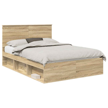 vidaXL Bettrahmen Sonoma 140 x 190 cm Massives Kiefernholz