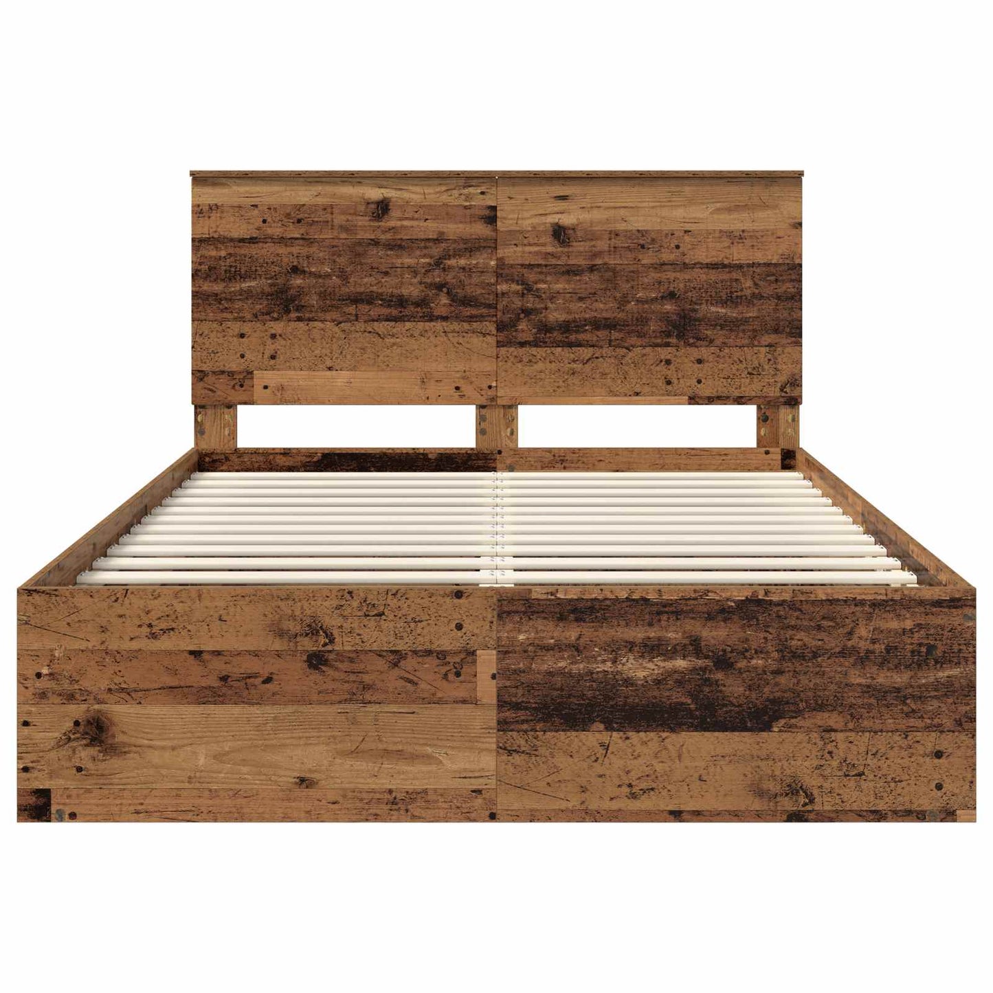 vidaXL Cadre de lit bois de récupération 135 x 190 cm Bois de pin massif