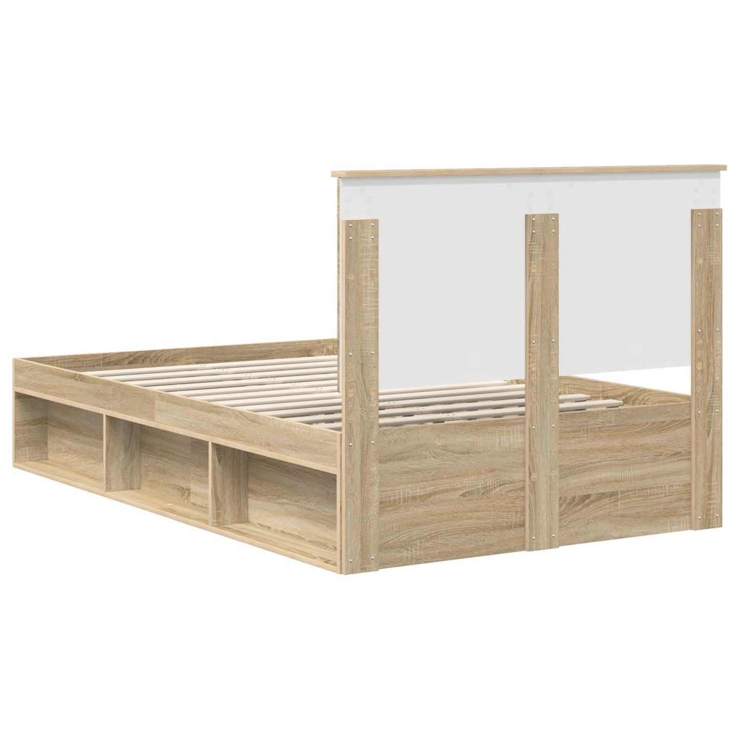 vidaXL Bettrahmen Sonoma 120 x 190 cm Massives Kiefernholz