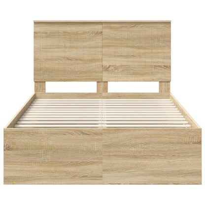 vidaXL Bettrahmen Sonoma 120 x 190 cm Massives Kiefernholz