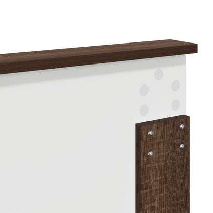 vidaXL Bettrahmen Braun Eichen-Optik 120 x 190 cm Massives Kiefernholz