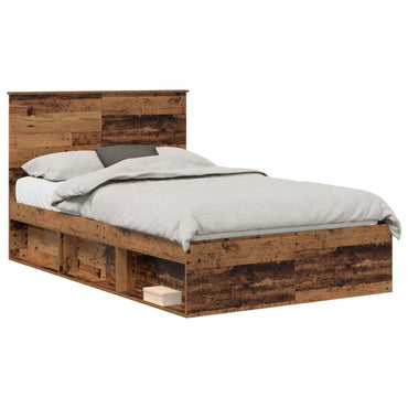 vidaXL Bettrahmen Altholz 120 x 190 cm Massives Kiefernholz