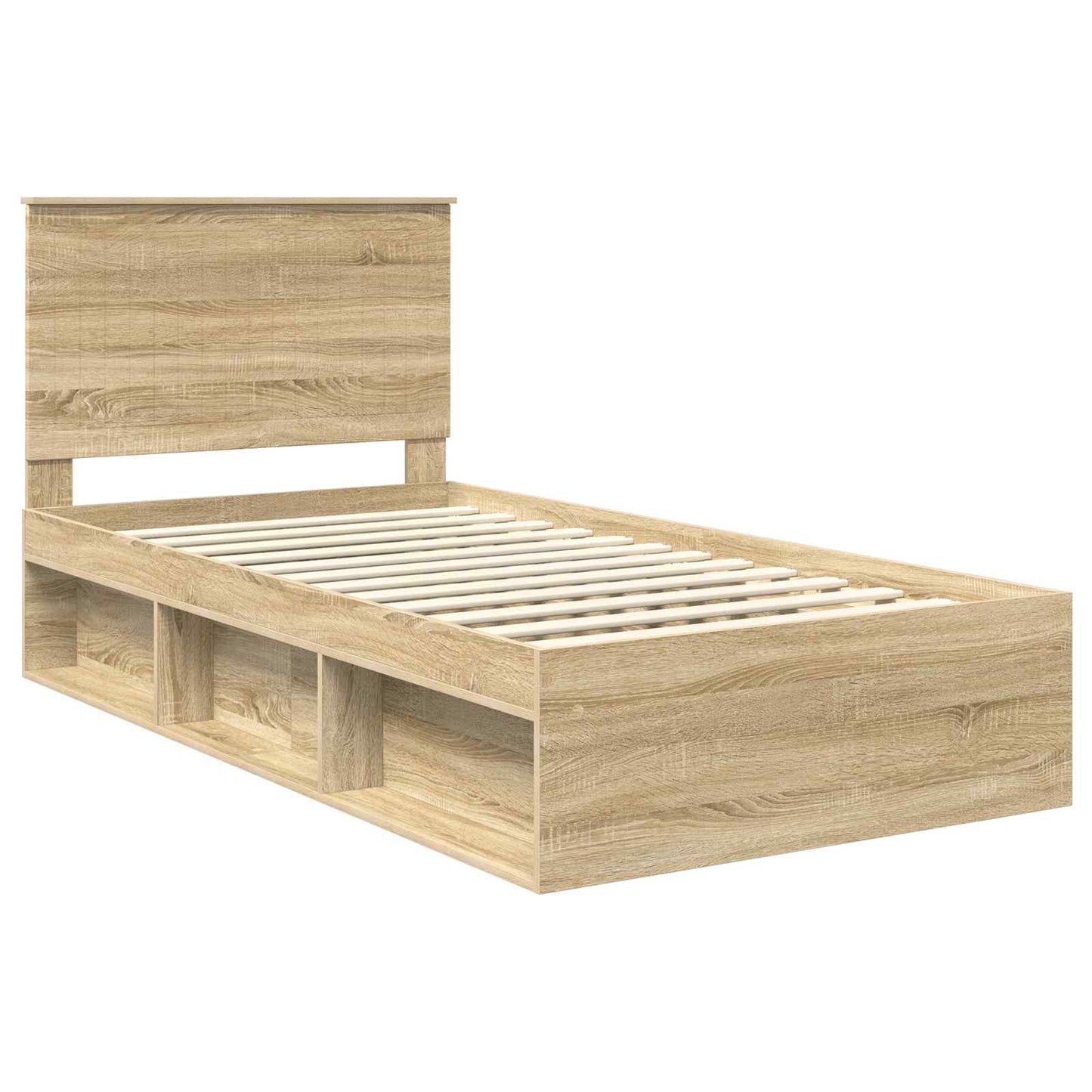 vidaXL Cadre de lit Sonoma 100 x 200 cm Bois de pin massif