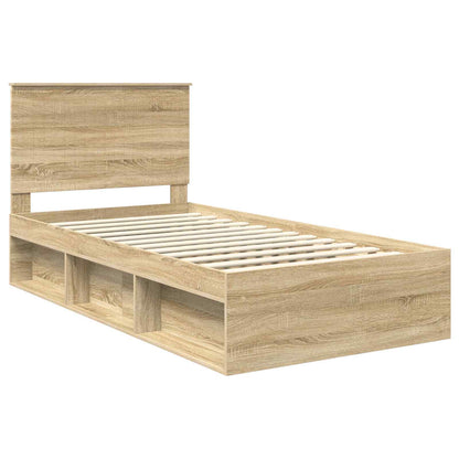 vidaXL Cadre de lit Sonoma 100 x 200 cm Bois de pin massif