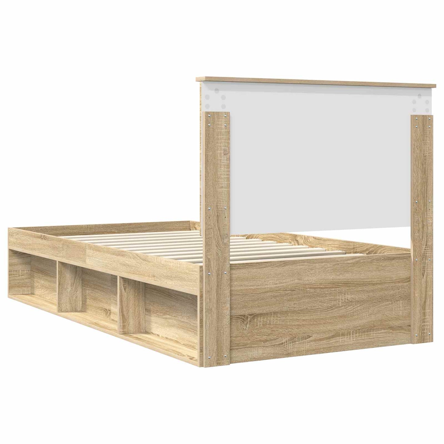 vidaXL Cadre de lit Sonoma 100 x 200 cm Bois de pin massif