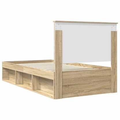 vidaXL Cadre de lit Sonoma 100 x 200 cm Bois de pin massif