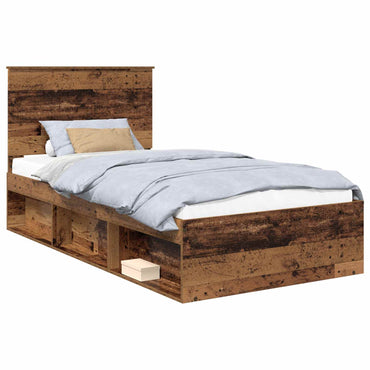 vidaXL Bettrahmen Altholz 100 x 200 cm Massives Kiefernholz