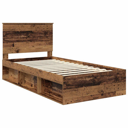vidaXL Bettrahmen Altholz 100 x 200 cm Massives Kiefernholz