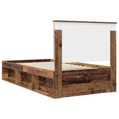 vidaXL Bettrahmen Altholz 100 x 200 cm Massives Kiefernholz