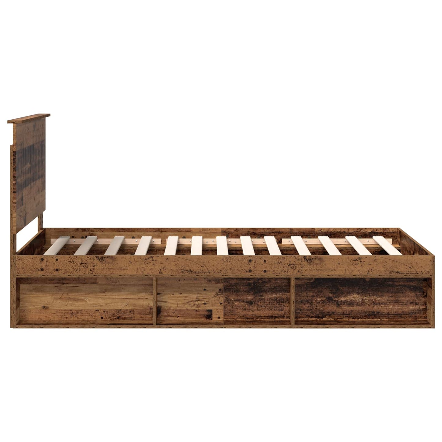 vidaXL Bettrahmen Altholz 100 x 200 cm Massives Kiefernholz