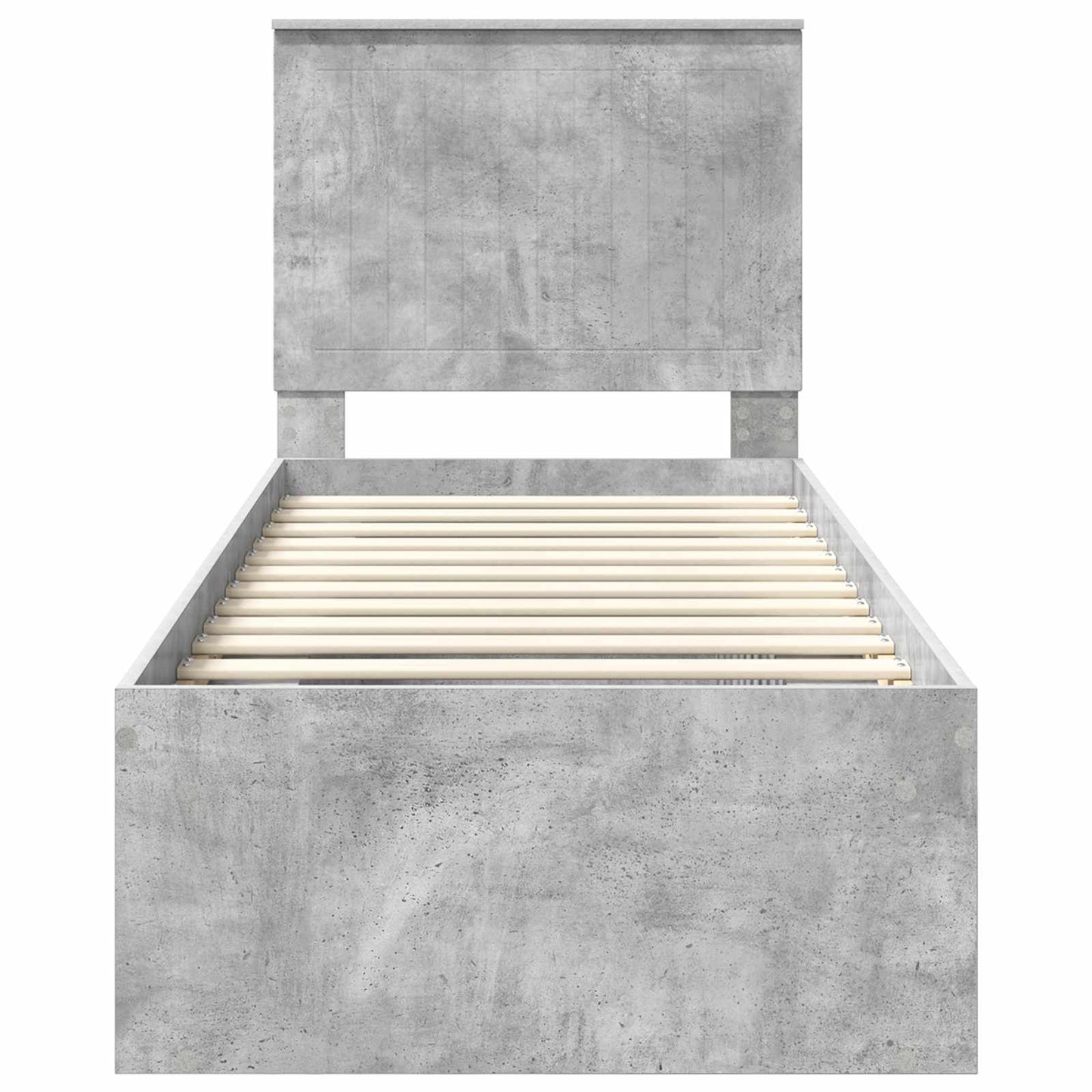 vidaXL Cadre de lit gris béton 75 x 190 cm en pin massif
