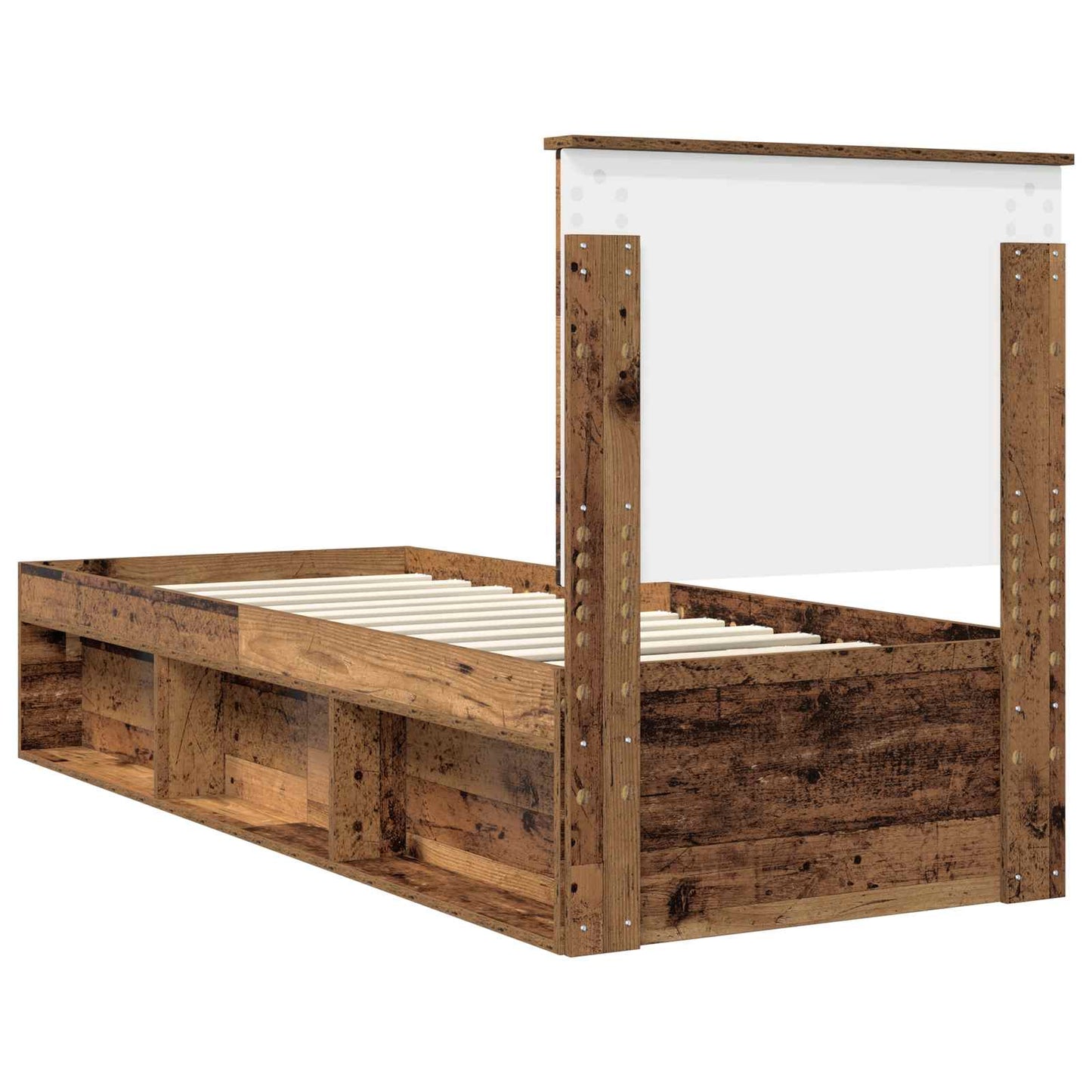 vidaXL Cadre de lit bois de récupération 75 x 190 cm Bois de pin massif