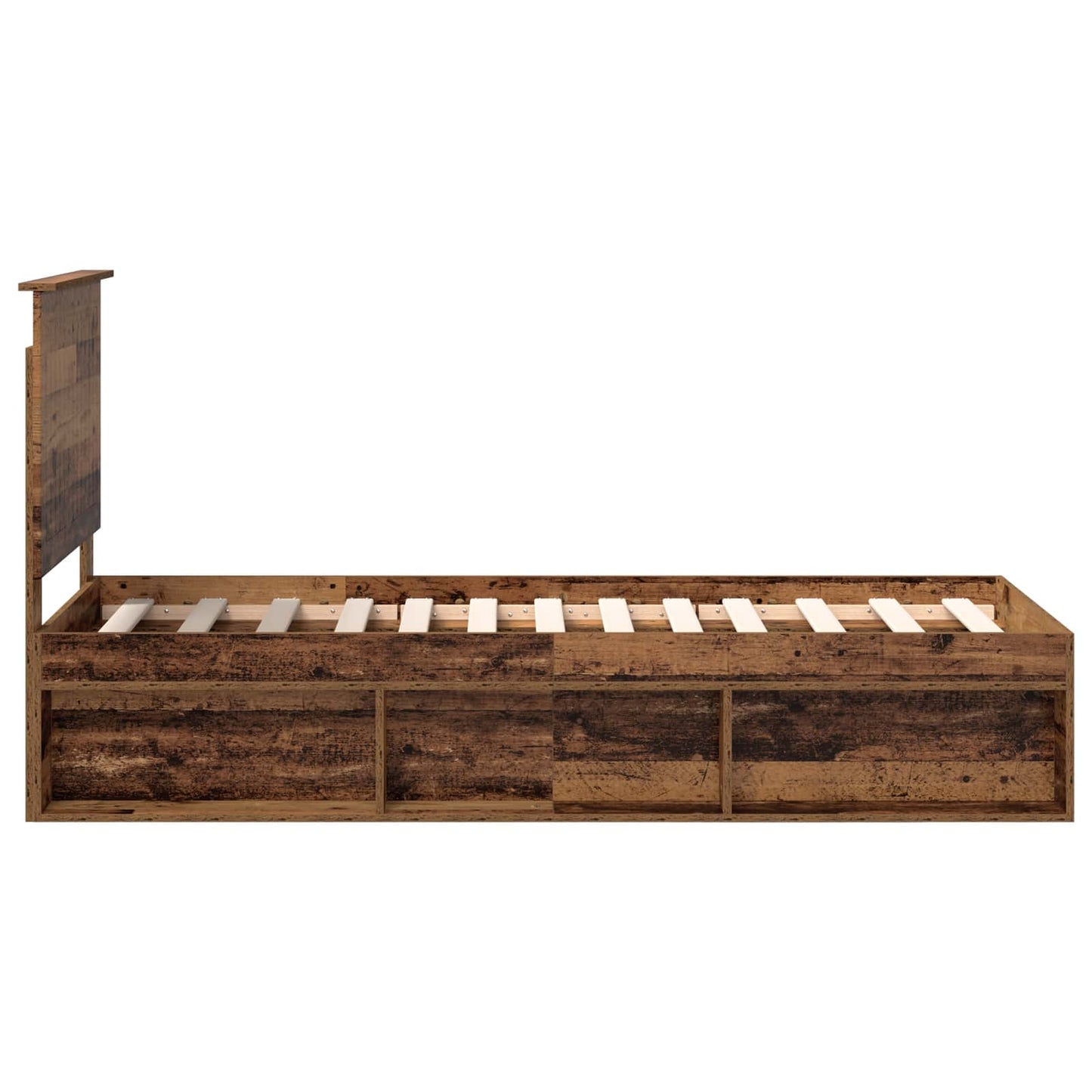 vidaXL Cadre de lit bois de récupération 75 x 190 cm Bois de pin massif