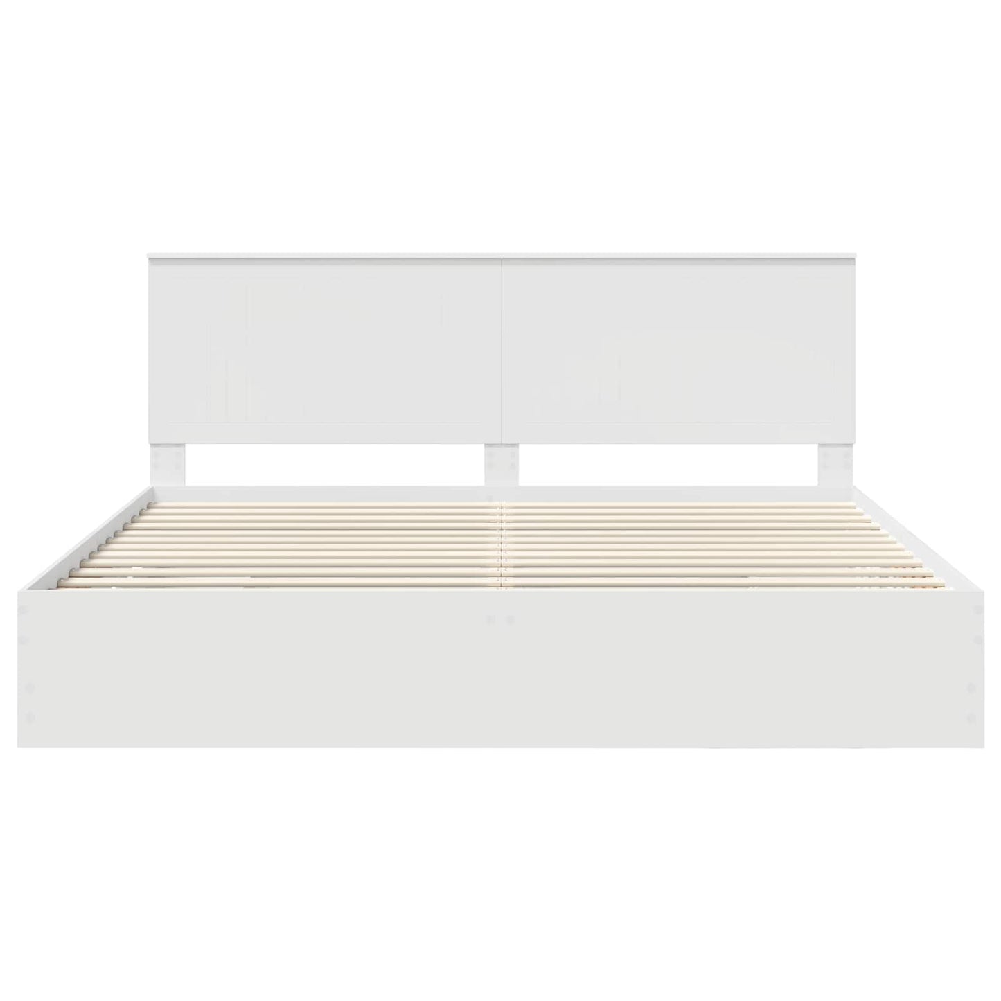 vidaXL Bettrahmen mit Schubladen Weiß 200 x 200 cm Ingenieurs Holz