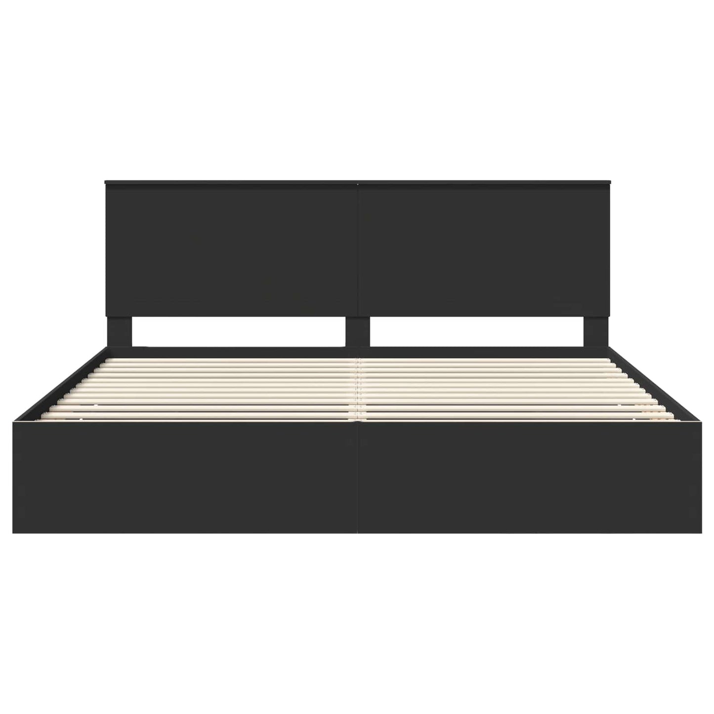 vidaXL Bettrahmen mit Schubladen Schwarz 200 x 200 cm Ingenieurs Holz