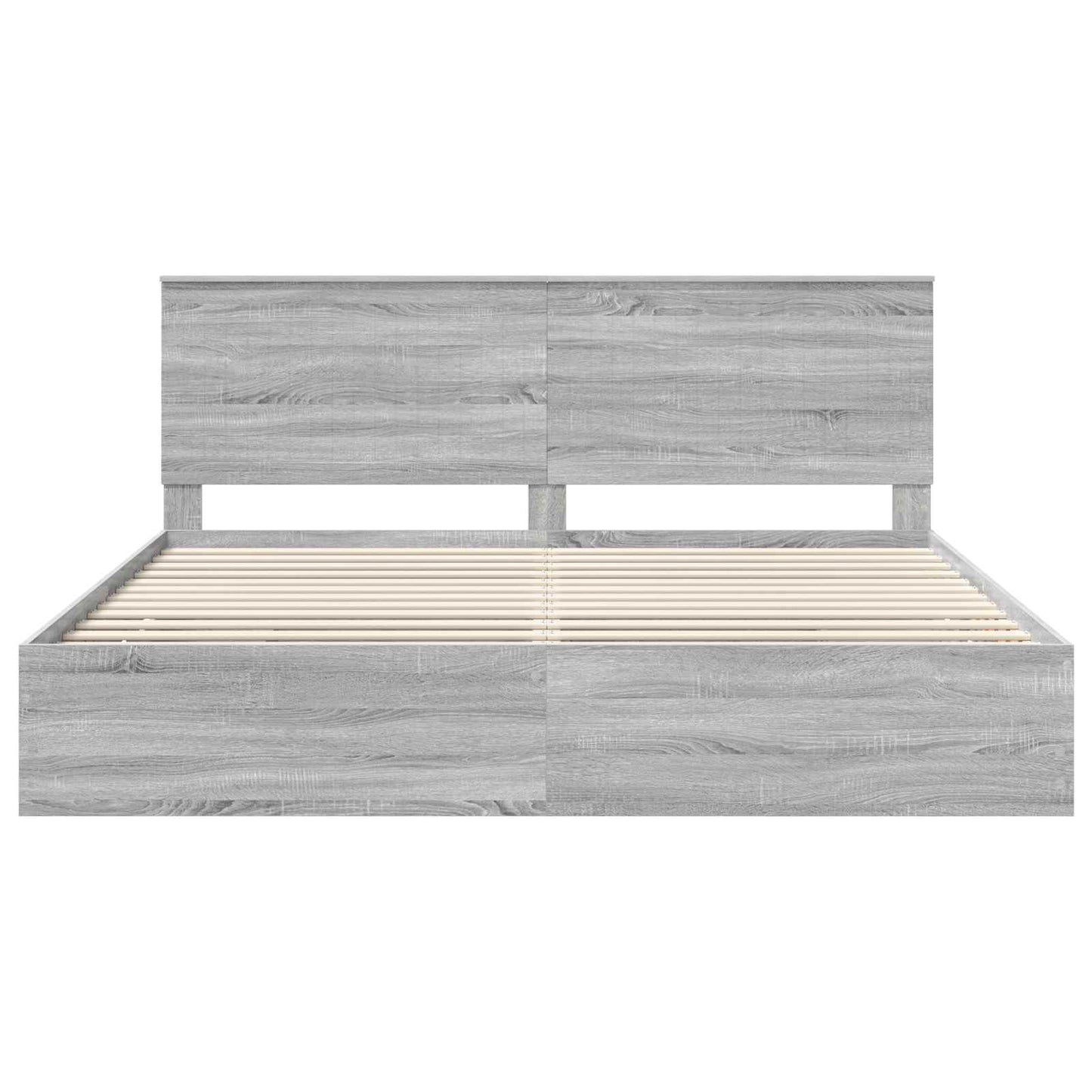 vidaXL Bettrahmen Graues Sonoma 200 x 200 cm Ingenieurs Holz
