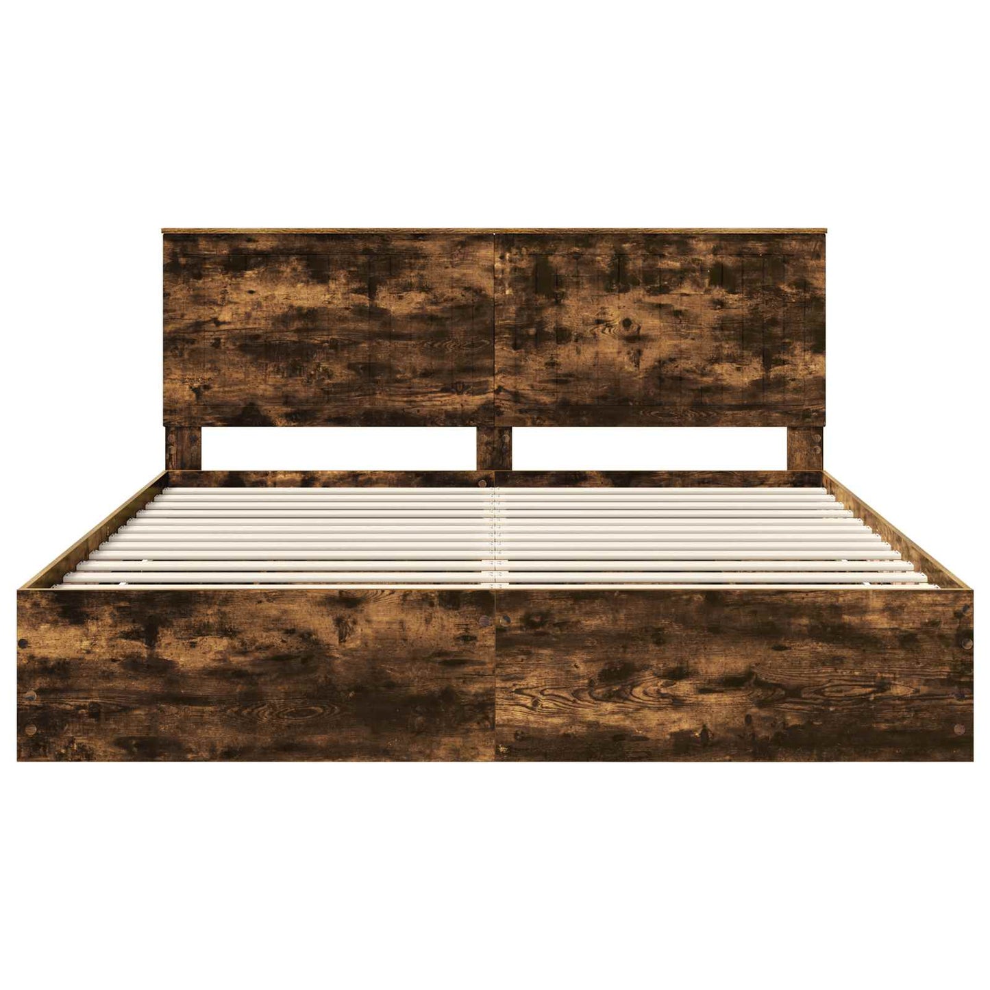 vidaXL Bettrahmen Geräucherte Eiche 180 x 200 cm Ingenieurs Holz
