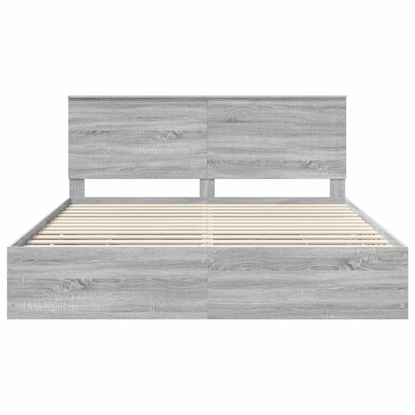 vidaXL Bettrahmen Graues Sonoma 180 x 200 cm Ingenieurs Holz