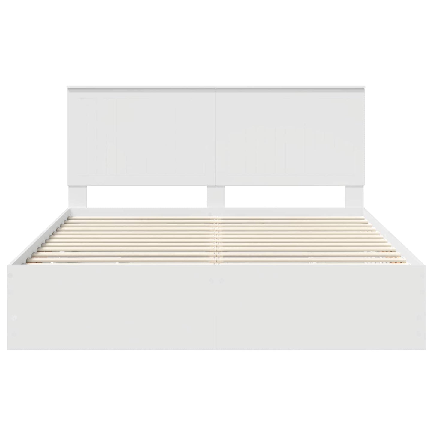 vidaXL Bettrahmen mit Schubladen Weiß 160 x 200 cm Ingenieurs Holz
