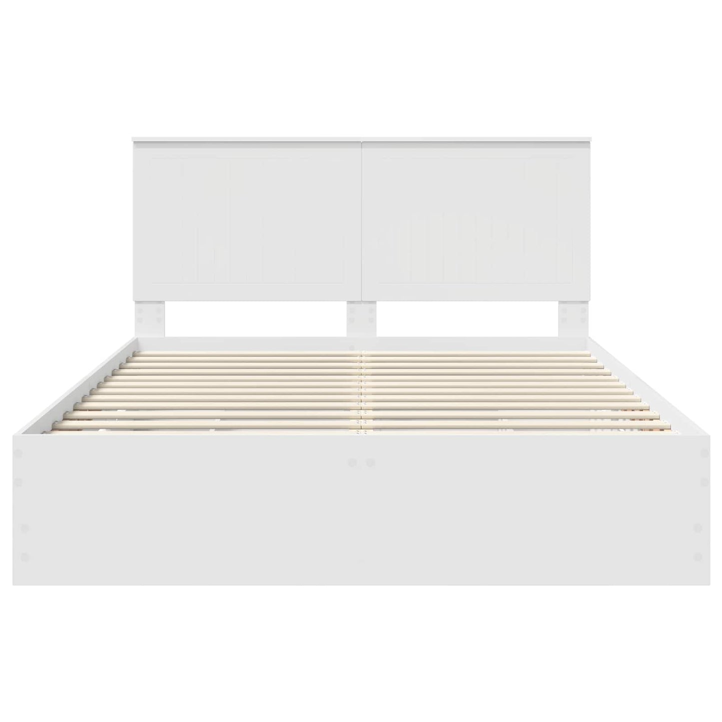 vidaXL Bettrahmen mit Schubladen Weiß 150 x 200 cm Ingenieurs Holz