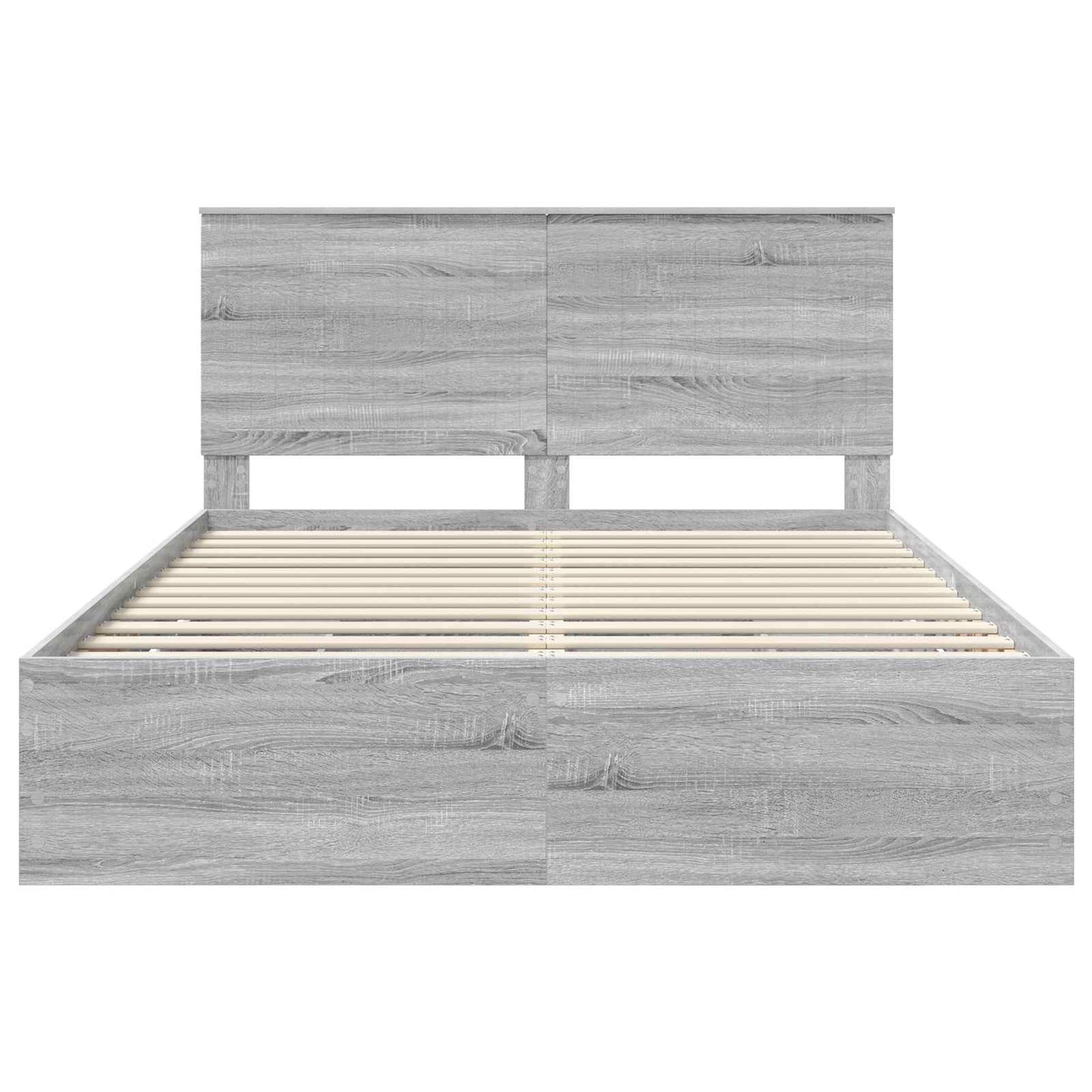 vidaXL Bettrahmen Graues Sonoma 150 x 200 cm Ingenieurs Holz