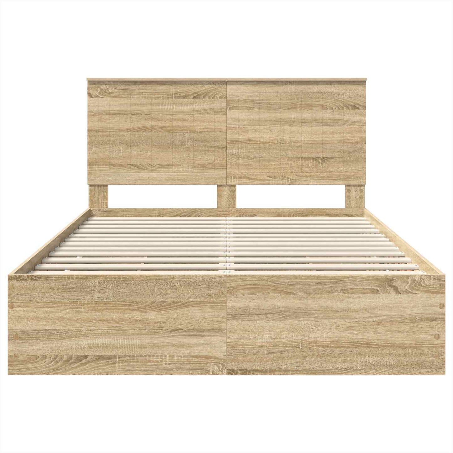 vidaXL Bettrahmen Sonoma-Eiche 140 x 190 cm Ingenieurs Holz