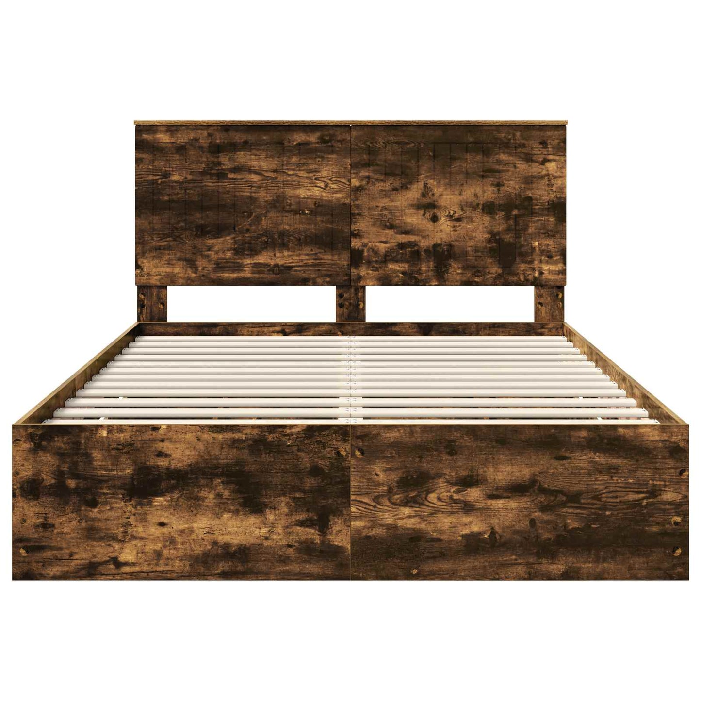 vidaXL Bettrahmen Geräucherte Eiche 140 x 190 cm Ingenieurs Holz