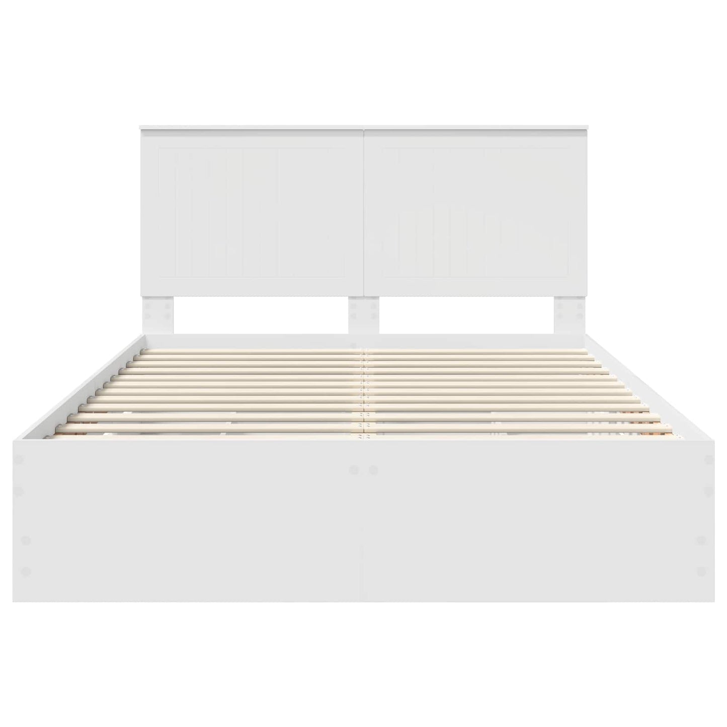 vidaXL Bettrahmen mit Schubladen Weiß 140 x 200 cm Ingenieurs Holz