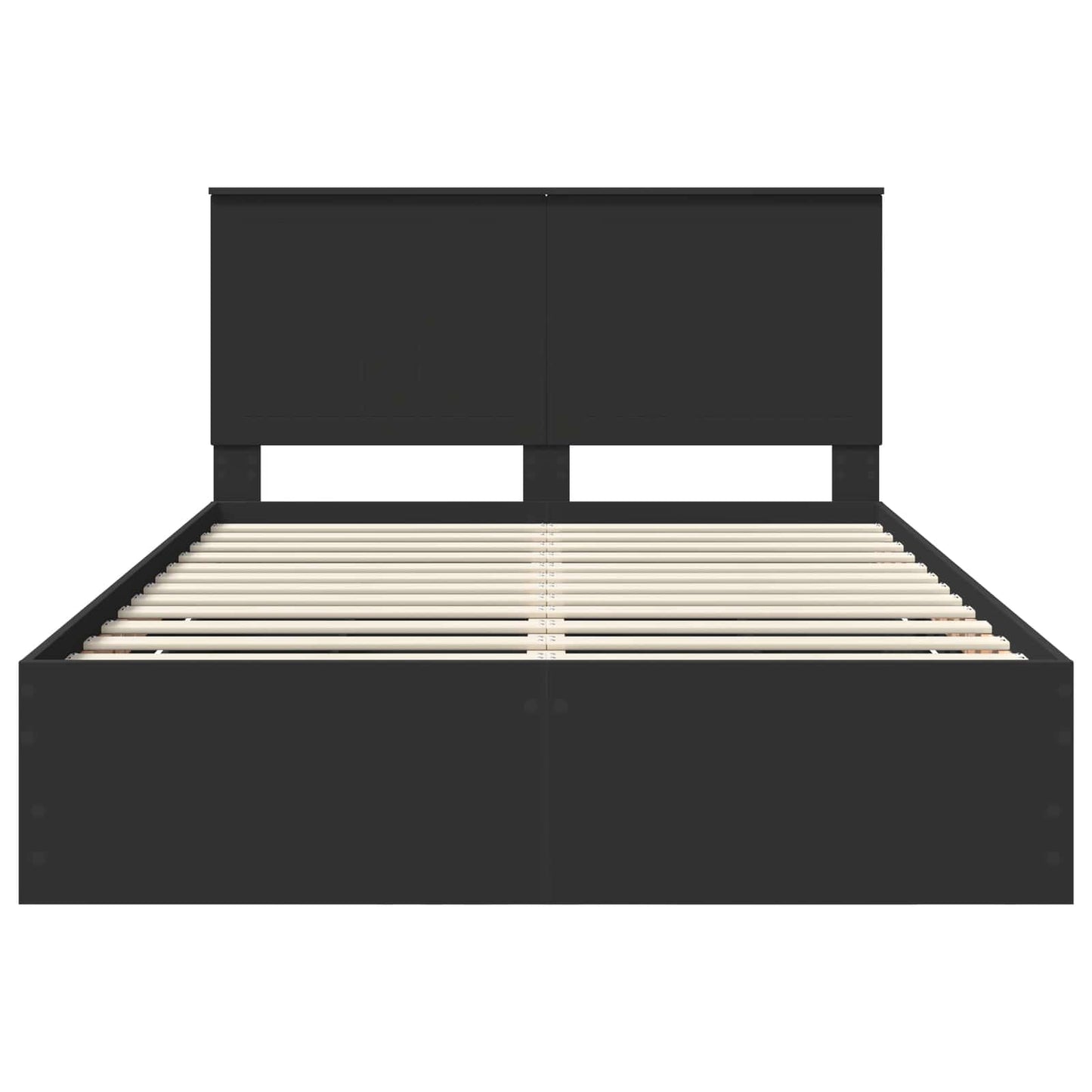 vidaXL Bettrahmen mit Schubladen Schwarz 140 x 200 cm Ingenieurs Holz