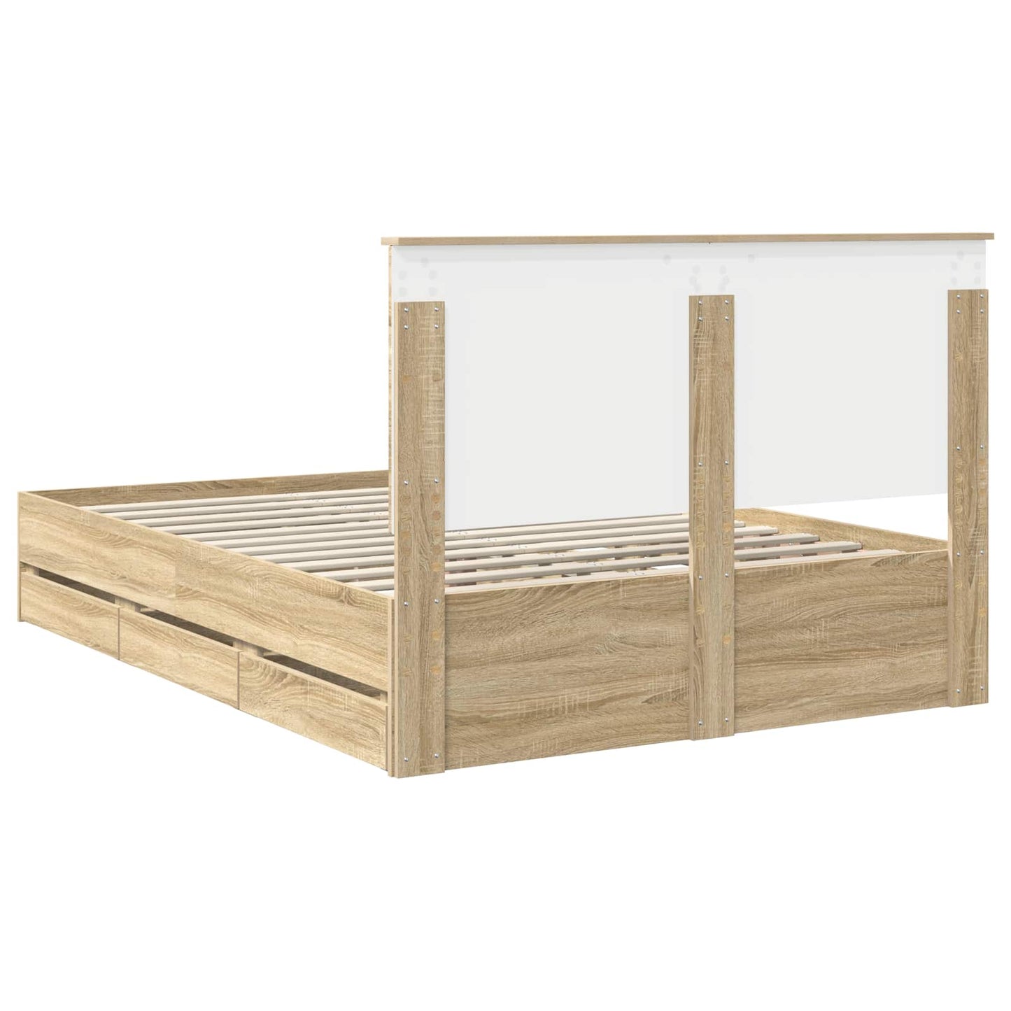 vidaXL Bettrahmen Sonoma-Eiche 140 x 200 cm Ingenieurs Holz