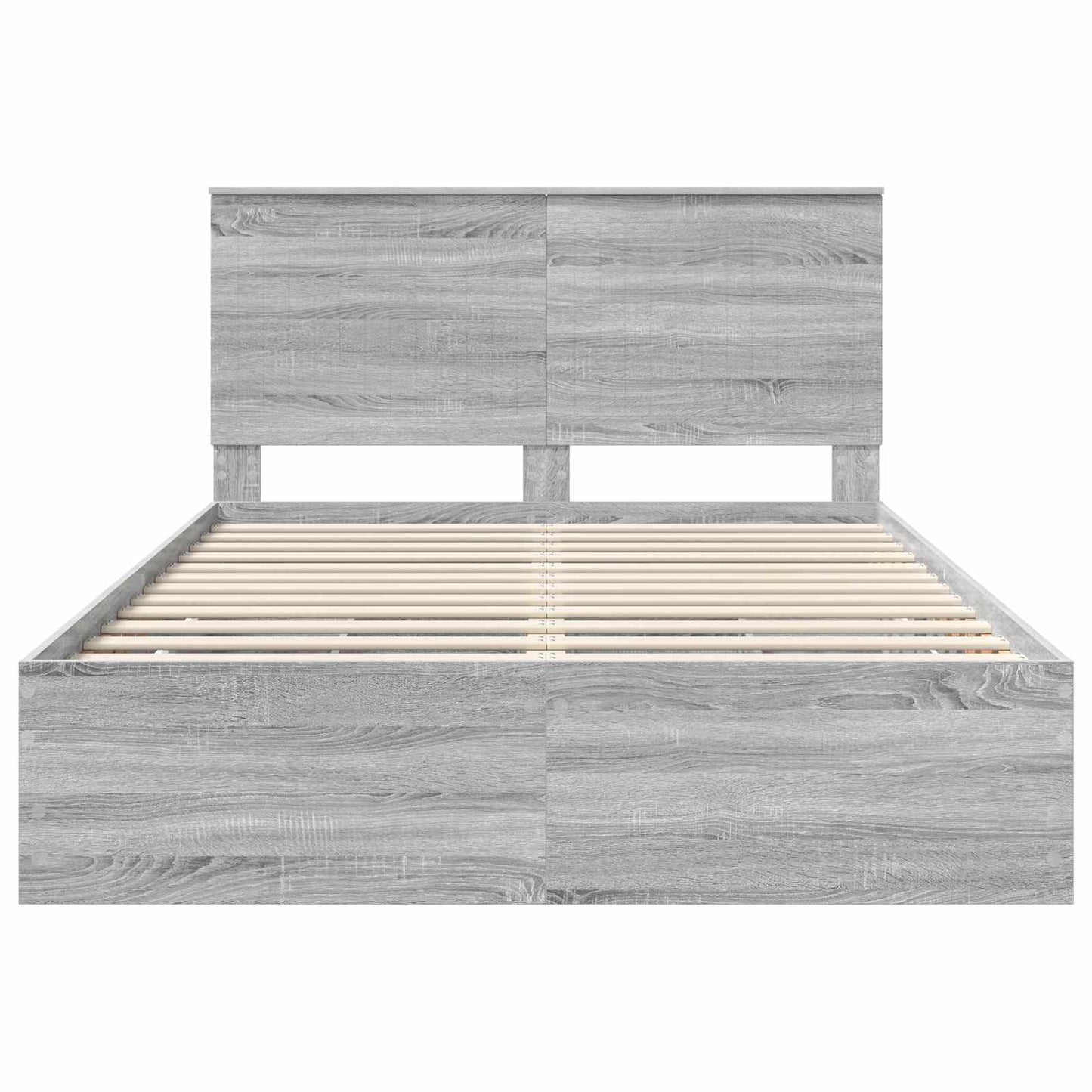 vidaXL Cadre de lit Gris sonoma 140 x 200 cm Bois d'ingénierie