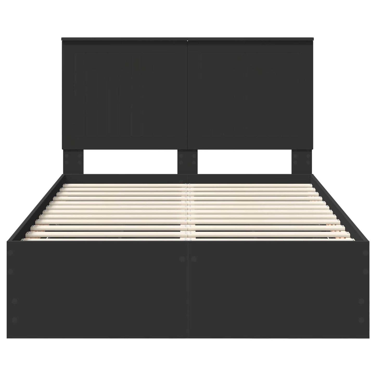 vidaXL Bettrahmen mit Schubladen Schwarz 120 x 190 cm Ingenieurs Holz