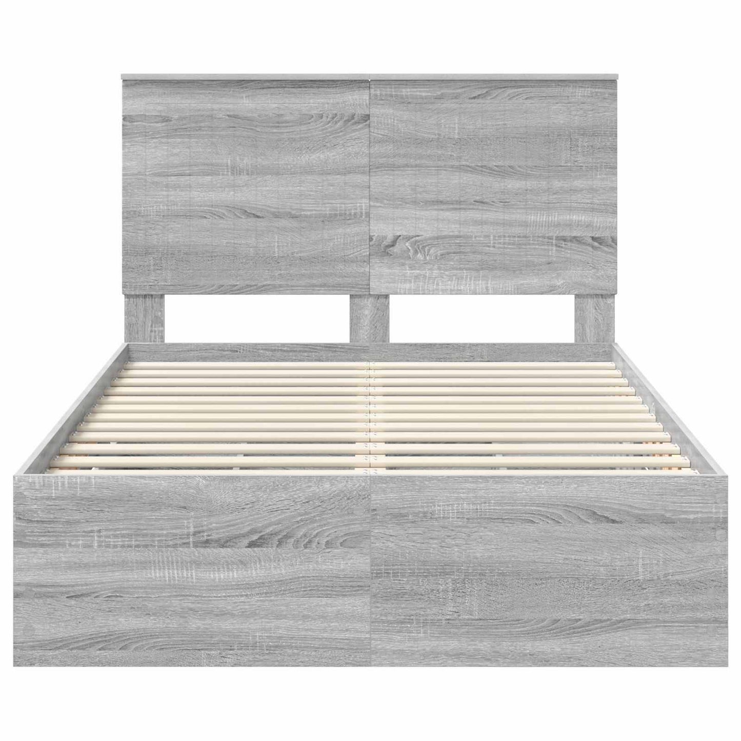 vidaXL Bettrahmen Graues Sonoma 120 x 190 cm Ingenieurs Holz
