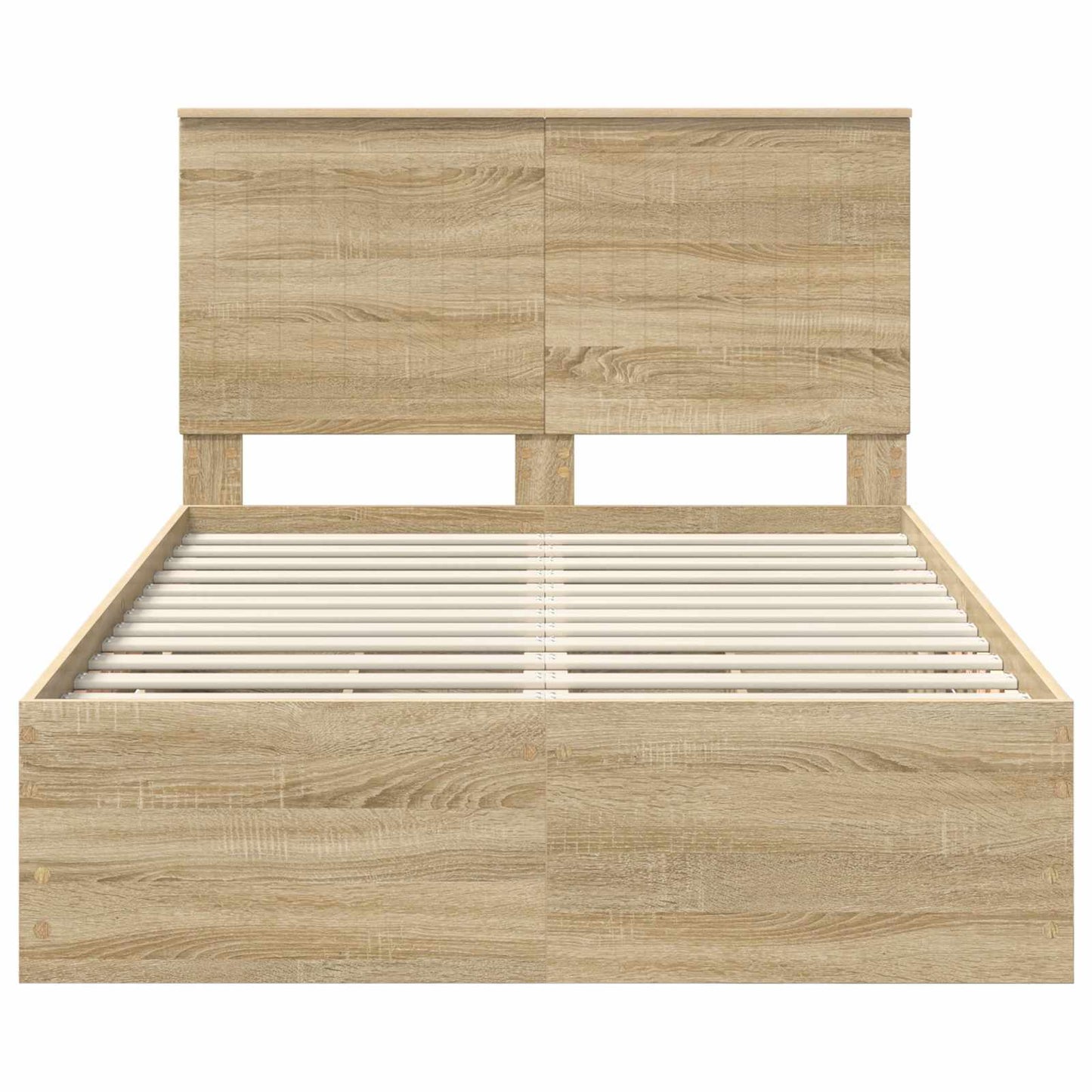 vidaXL Bettrahmen Sonoma-Eiche 120 x 200 cm Ingenieurs Holz