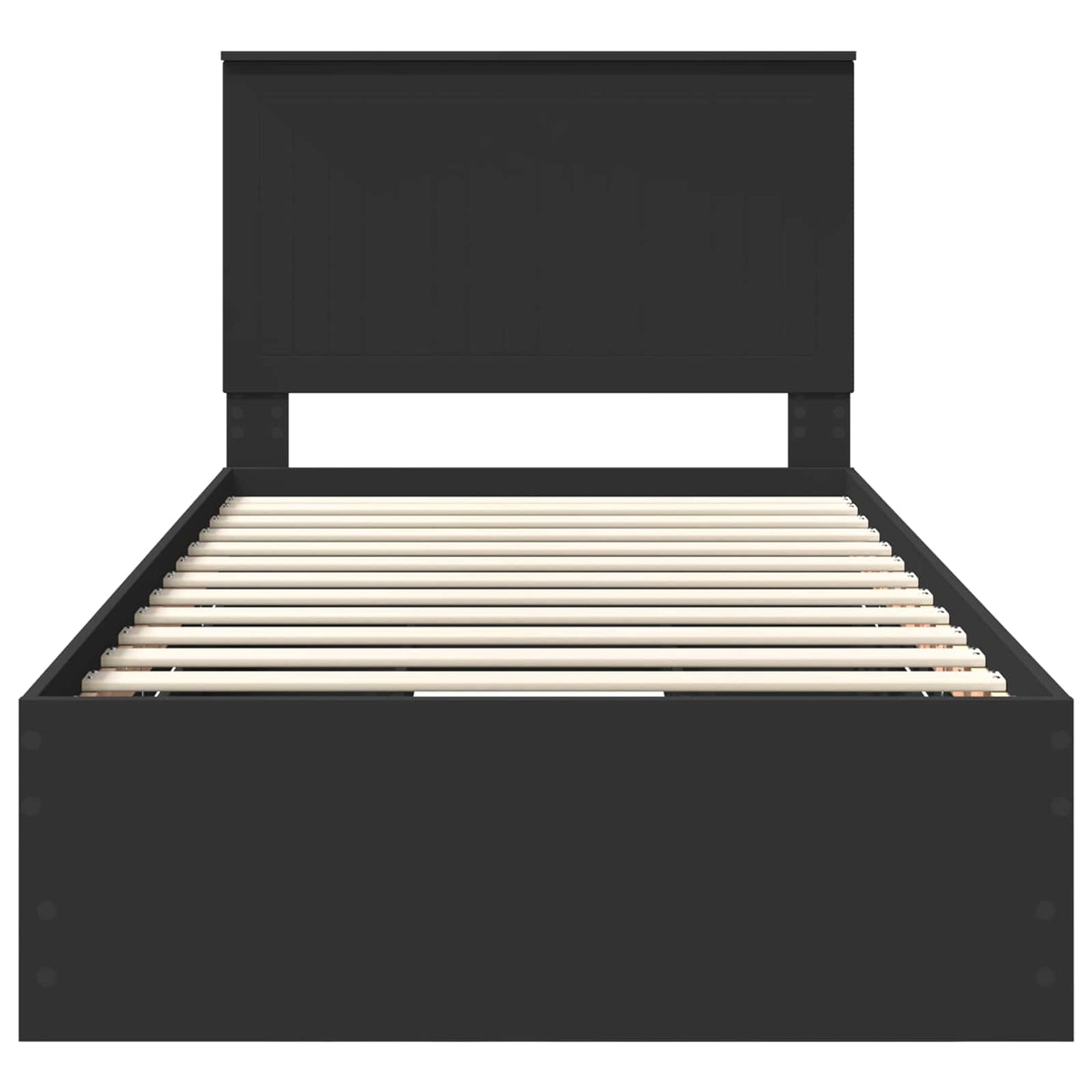vidaXL Bettrahmen mit Schubladen Schwarz 100 x 200 cm Ingenieurs Holz
