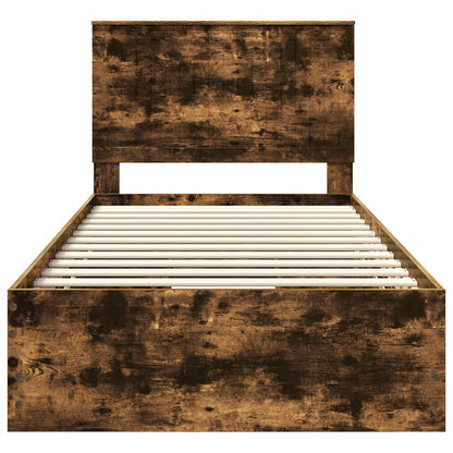 Bettrahmen Geräucherte Eiche 100 x 200 cm Ingenieurs Holz