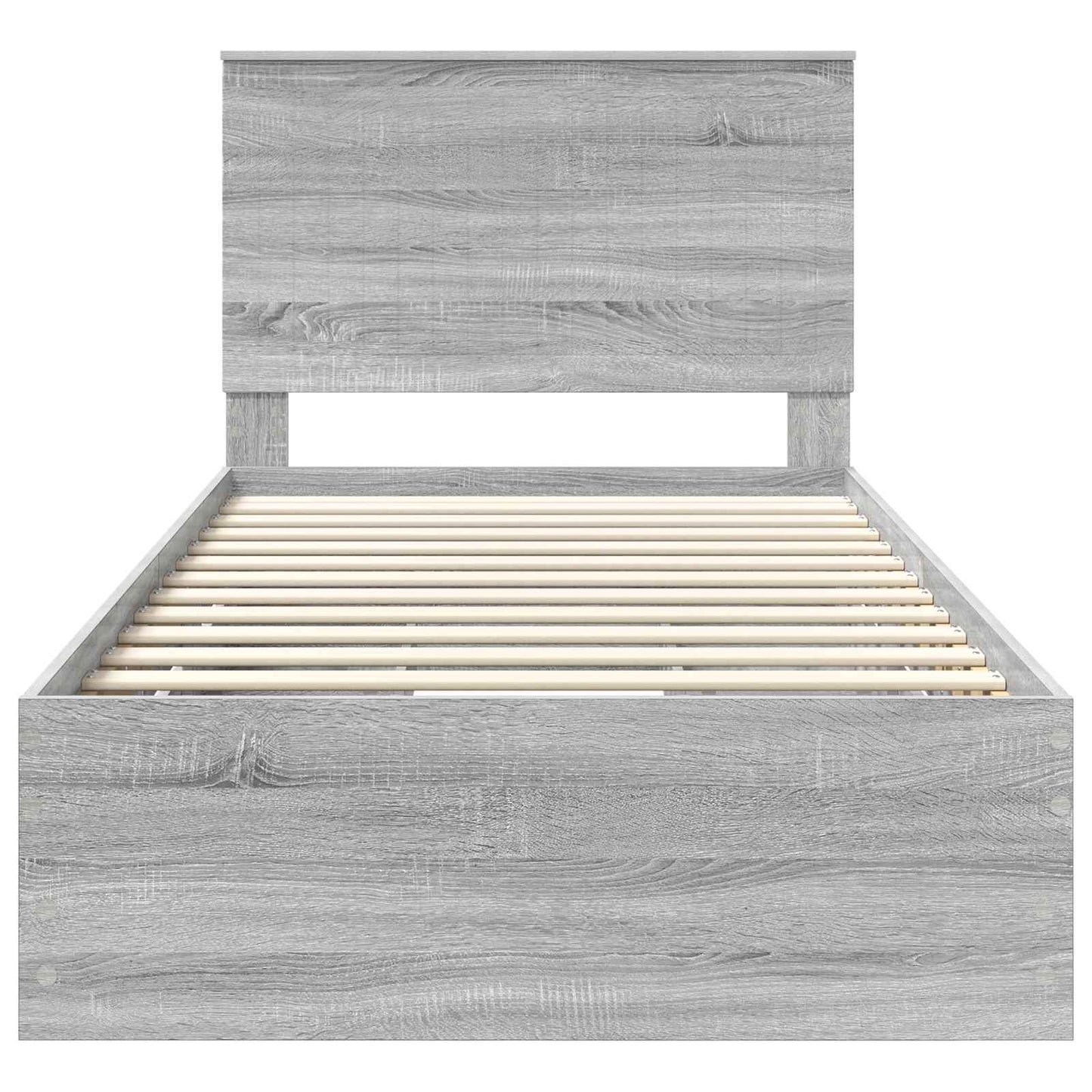 vidaXL Bettrahmen Graues Sonoma 100 x 200 cm Ingenieurs Holz