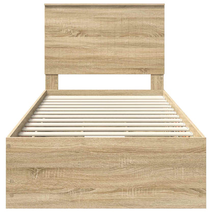 vidaXL Bettrahmen Sonoma-Eiche 90 x 200 cm Ingenieurs Holz