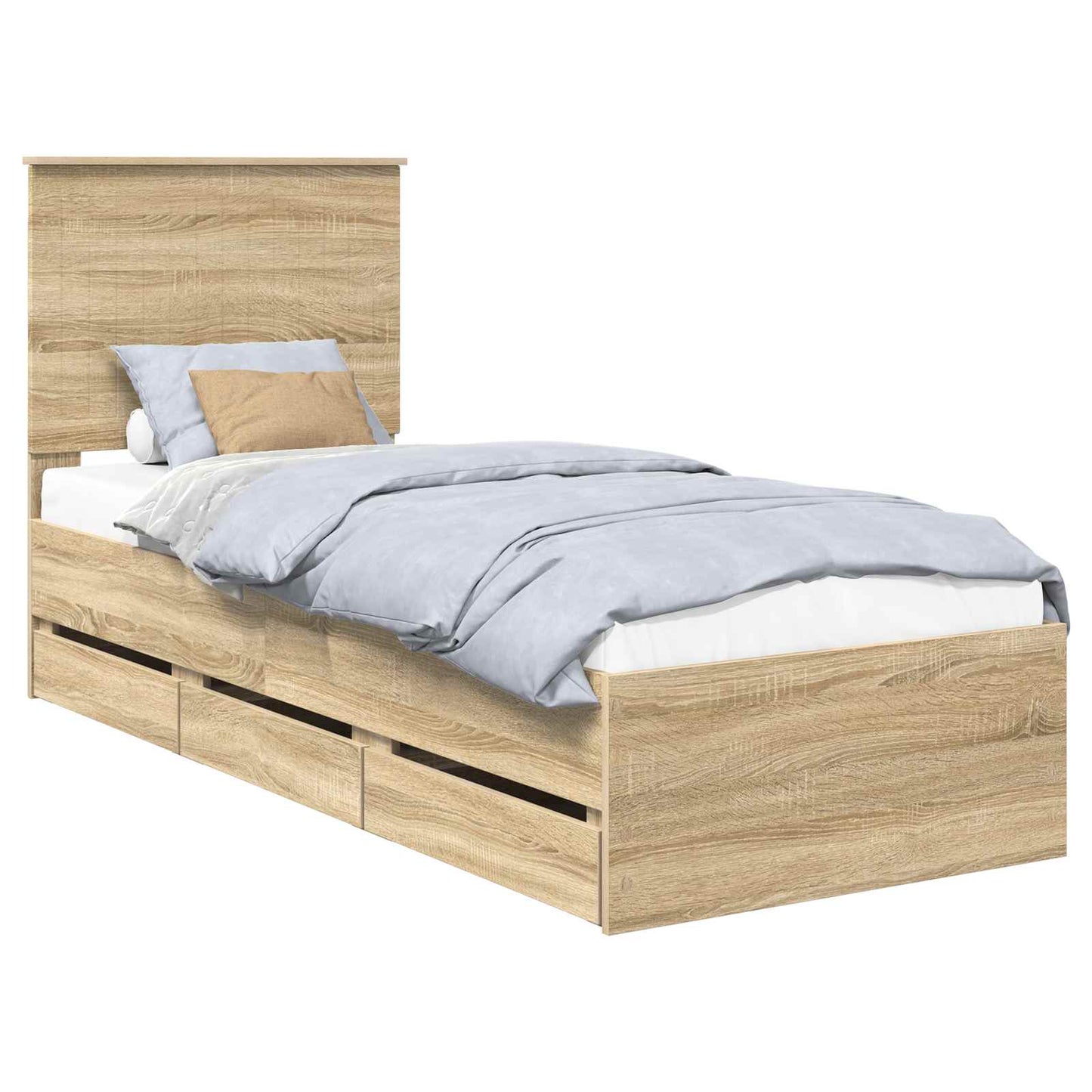 vidaXL Cadre de lit Chêne Sonoma 75 x 190 cm Bois d'ingénierie