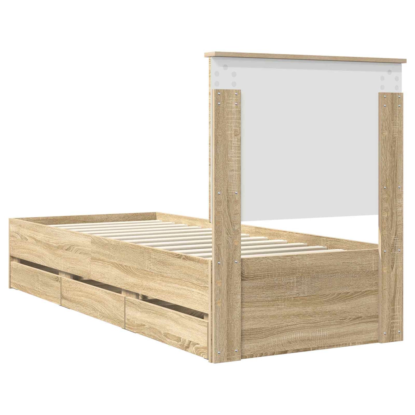 vidaXL Cadre de lit Chêne Sonoma 75 x 190 cm Bois d'ingénierie