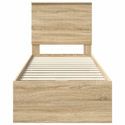 vidaXL Cadre de lit Chêne Sonoma 75 x 190 cm Bois d'ingénierie