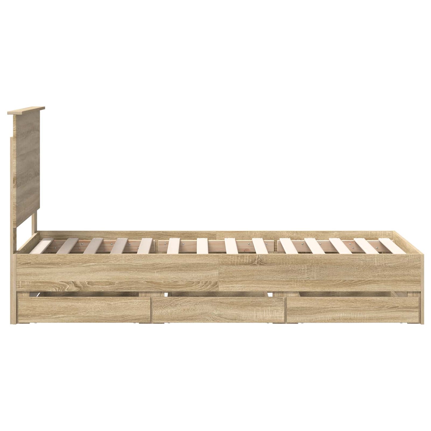 vidaXL Cadre de lit Chêne Sonoma 75 x 190 cm Bois d'ingénierie