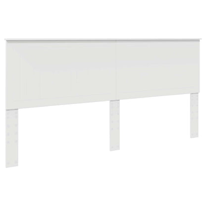 vidaXL Lit de rangement avec tête de lit Blanc 200 x 200 cm Bois d'ingénierie
