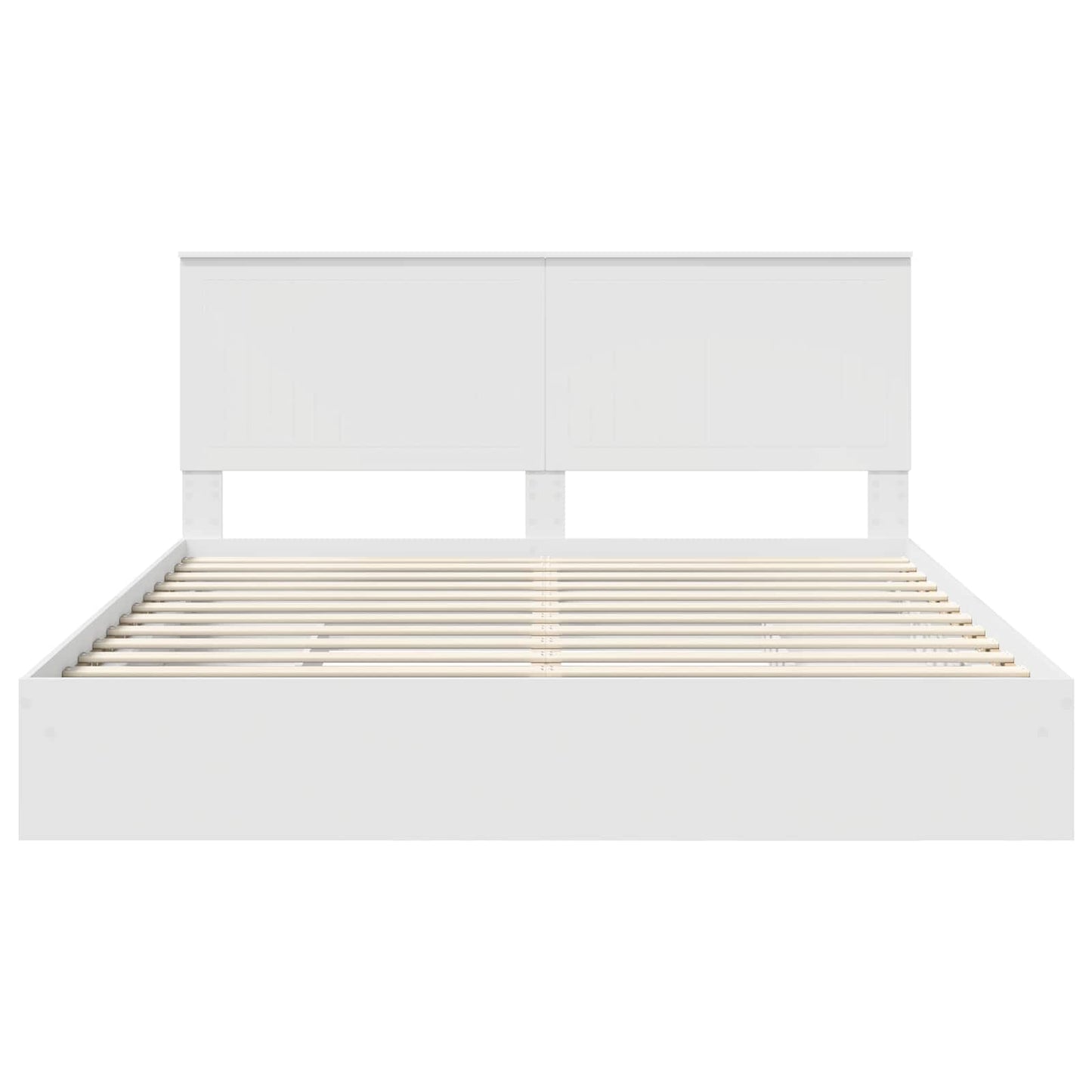 vidaXL Lit de rangement avec tête de lit Blanc 180 x 200 cm Bois d'ingénierie