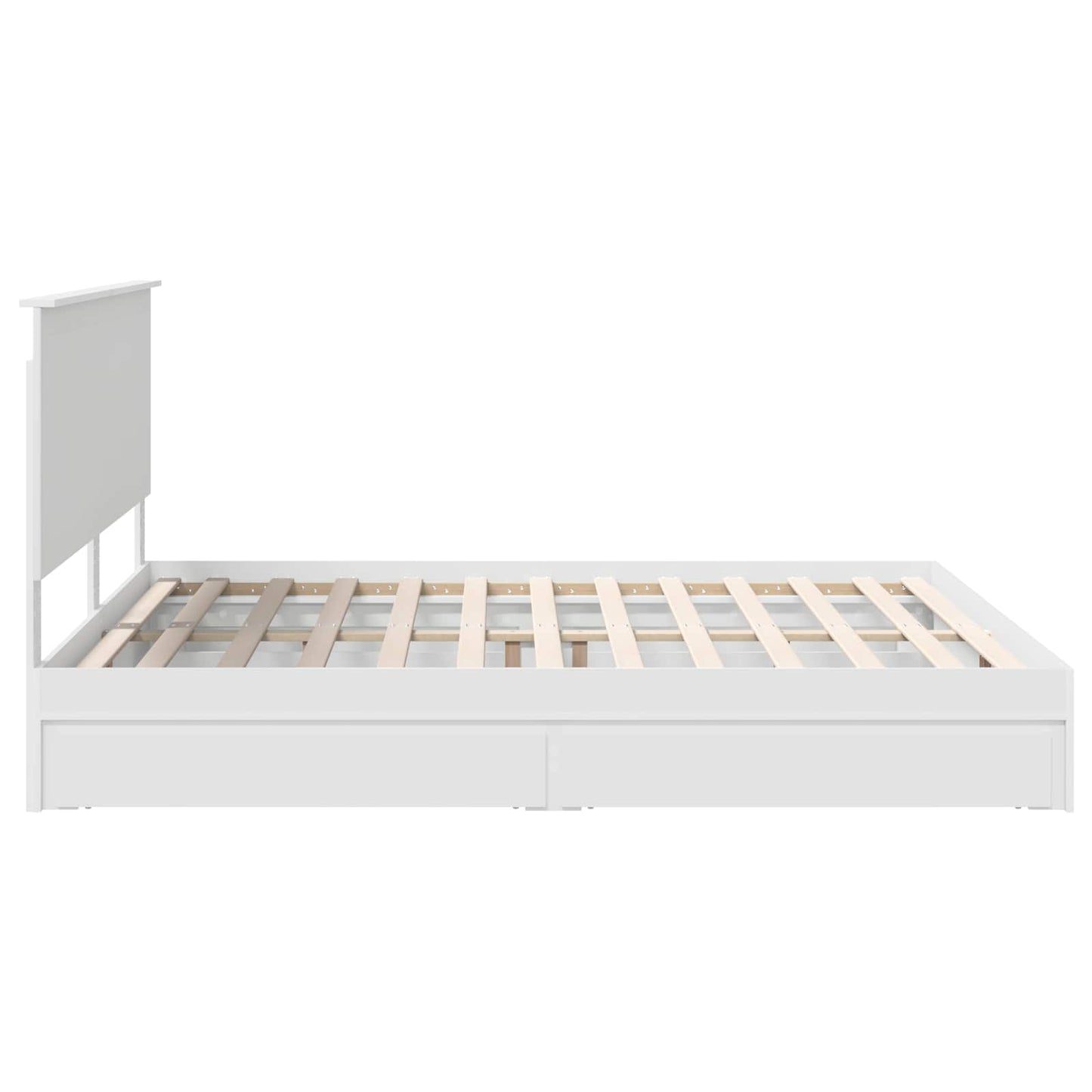vidaXL Lit de rangement avec tête de lit Blanc 180 x 200 cm Bois d'ingénierie