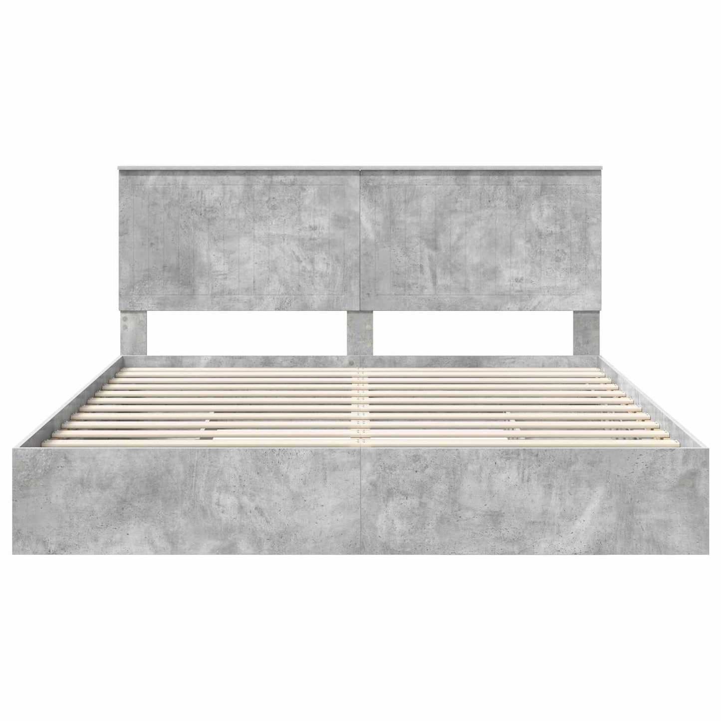 vidaXL Aufbewahrungsbett Beton Grau 180 x 200 cm Holzwerkstoff