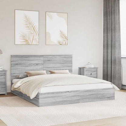 vidaXL Aufbewahrungsbett Graues Sonoma 180 x 200 cm Holzwerkstoff